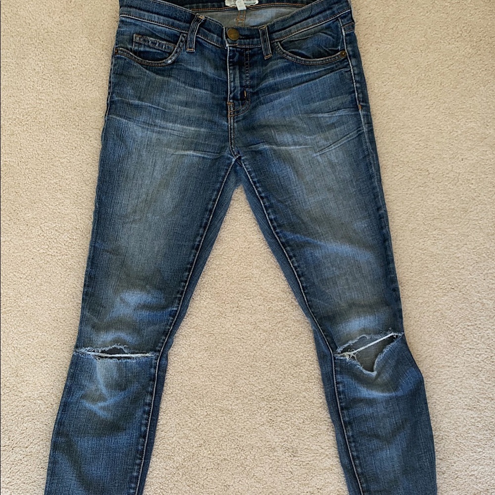 current/elliot dark wash denim jeans